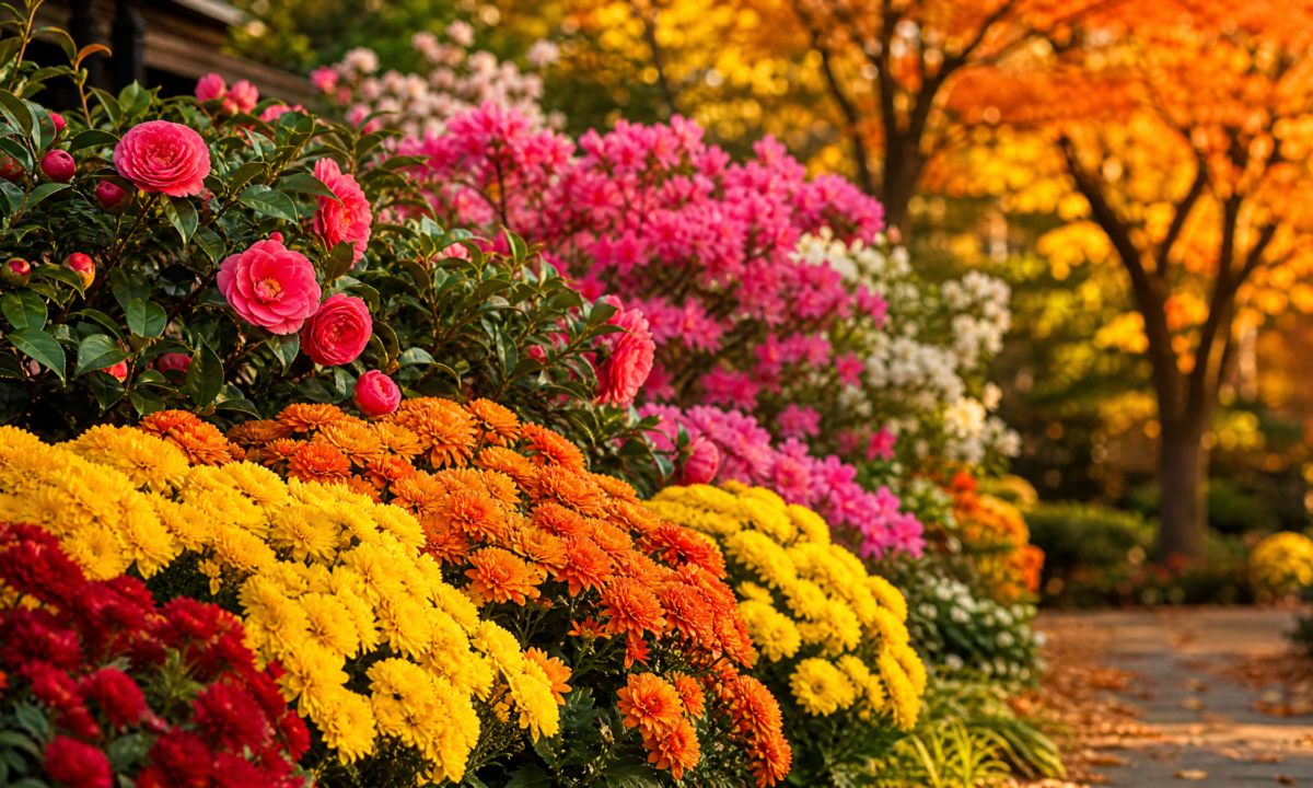 plantas que florescem no outono